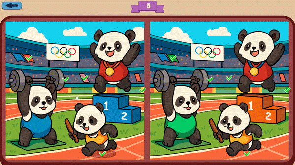 Игра Pandas Contrast, скриншот