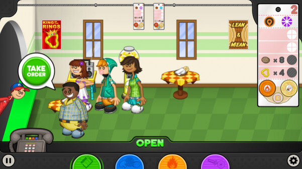 Игра Papa's Pizzeria Deluxe, скриншот