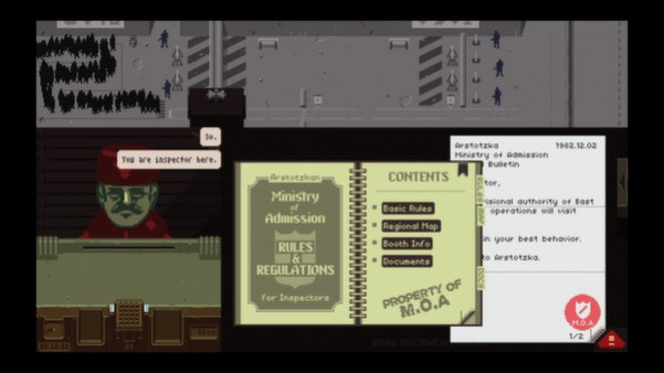 Игра Papers, Please, скриншот