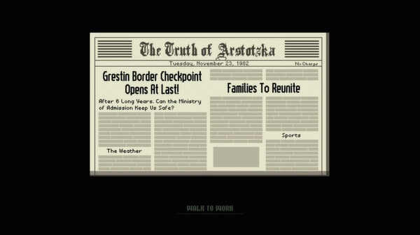 Игра Papers, Please, скриншот