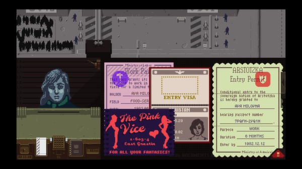 Игра Papers, Please, скриншот