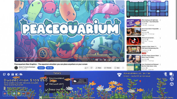 Игра Peacequarium, скриншот