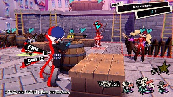 Игра Persona 5 Tactica, скриншот