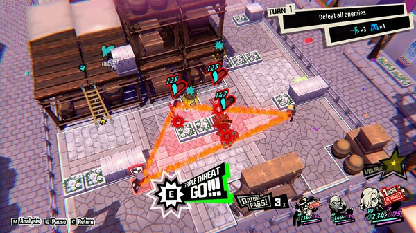 Игра Persona 5 Tactica, скриншот
