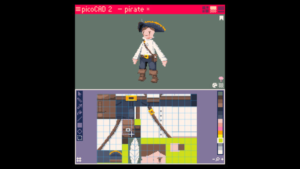 Игра picoCAD 2, скриншот