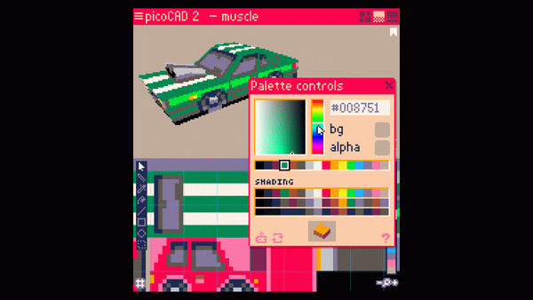 Игра picoCAD 2, скриншот