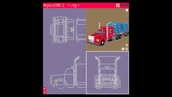 Игра picoCAD 2, скриншот