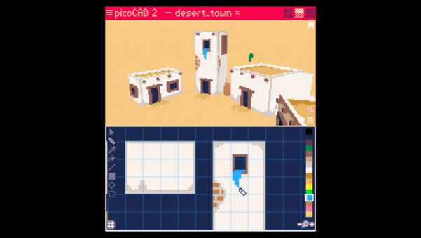 Игра picoCAD 2, скриншот