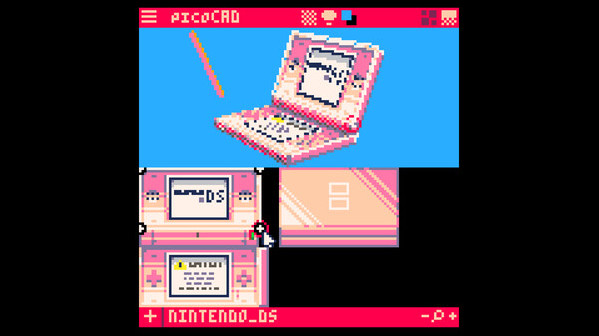 Игра picoCAD, скриншот
