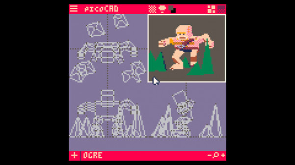 Игра picoCAD, скриншот