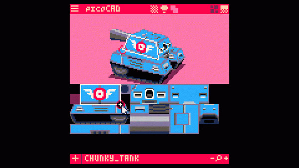 Игра picoCAD, скриншот