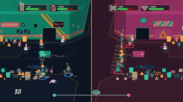 Игра PixelJunk Scrappers Deluxe, скриншот