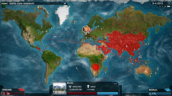 Игра Plague Inc: Evolved, скриншот