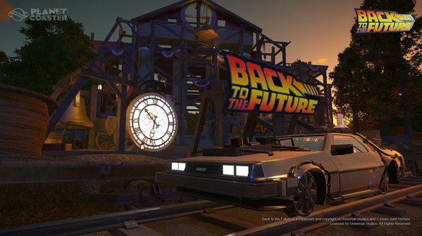 Игра Planet Coaster - Back to the Future Time Machine Construction Kit, скриншот