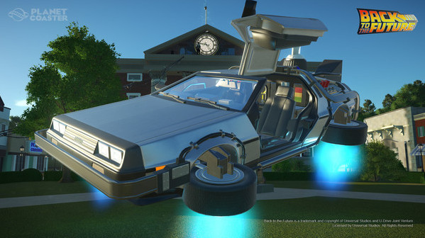 Игра Planet Coaster - Back to the Future Time Machine Construction Kit, скриншот