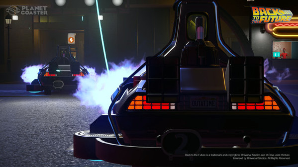 Игра Planet Coaster - Back to the Future Time Machine Construction Kit, скриншот