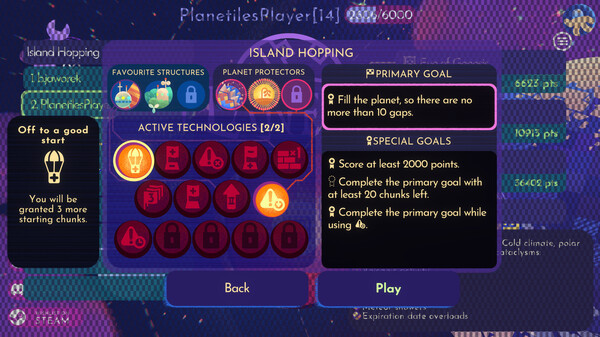 Игра Planetiles, скриншот