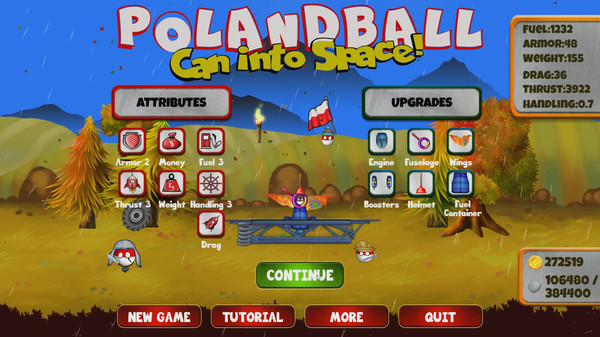 Игра Polandball: Can into Space!, скриншот