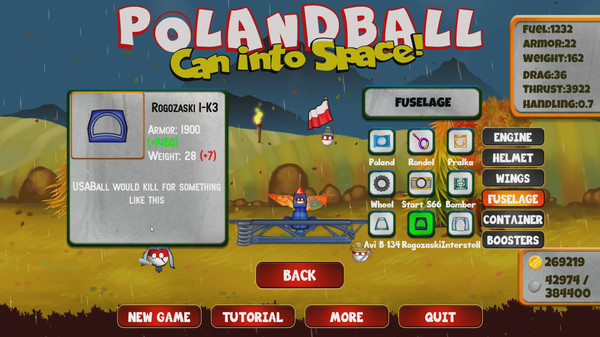 Игра Polandball: Can into Space!, скриншот