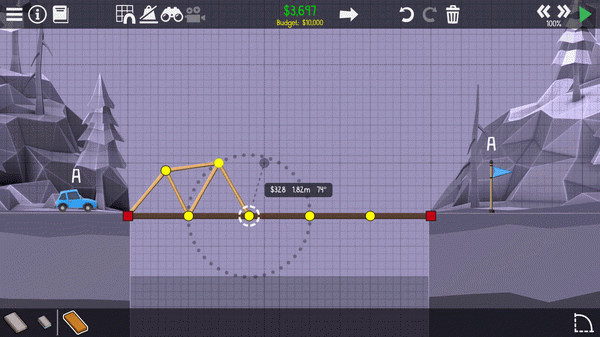 Игра Poly Bridge 2, скриншот