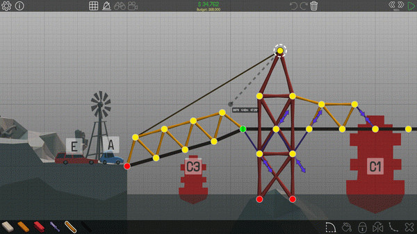 Игра Poly Bridge, скриншот
