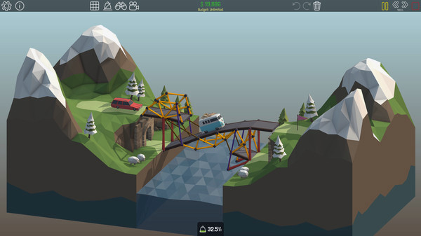 Игра Poly Bridge, скриншот