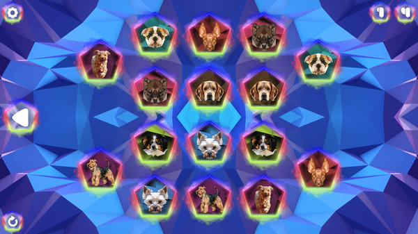 Игра Poly Memory: Dogs, скриншот