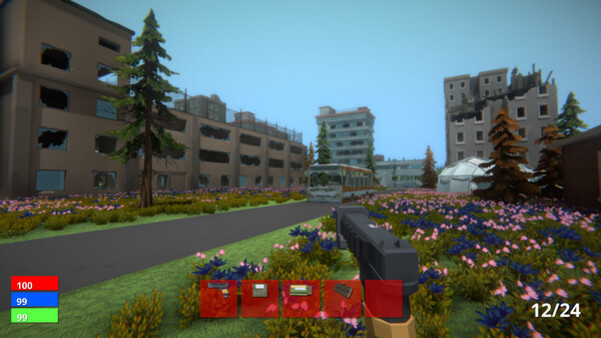 Игра Polygon Survival, скриншот