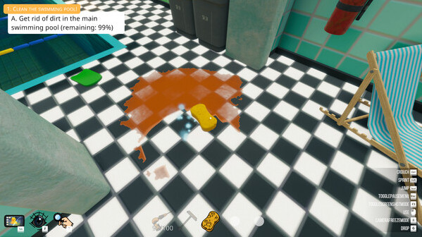Игра Pool Cleaning Simulator, скриншот