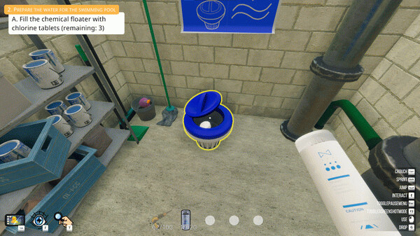 Игра Pool Cleaning Simulator, скриншот