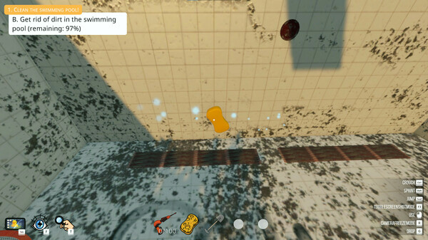 Игра Pool Cleaning Simulator, скриншот