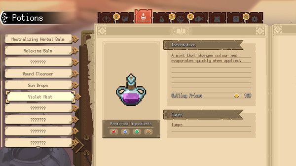 Игра Potion Permit, скриншот