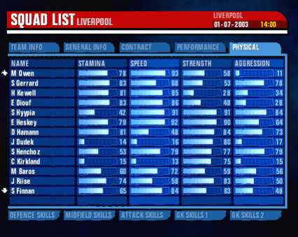 Игра Premier Manager 03/04, скриншот