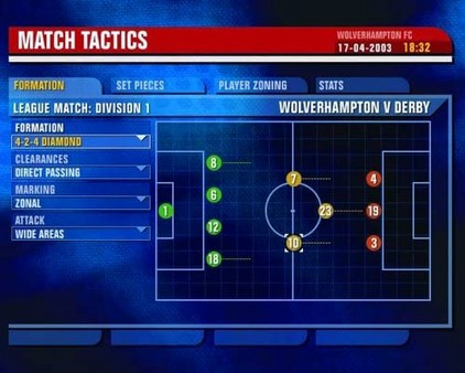 Игра Premier Manager 03/04, скриншот