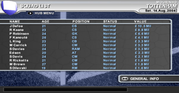 Игра Premier Manager 04/05, скриншот