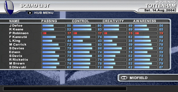 Игра Premier Manager 04/05, скриншот
