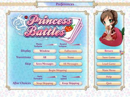 Игра Princess Battles, скриншот