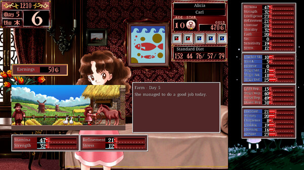 Игра Princess Maker2 Regeneration, скриншот