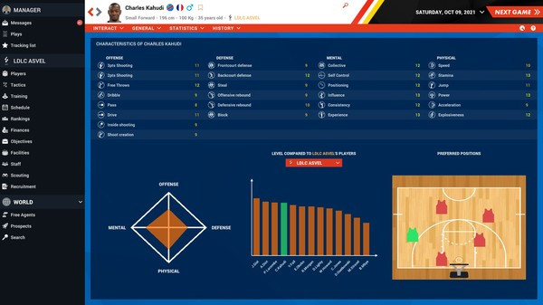Игра Pro Basketball Manager 2022, скриншот