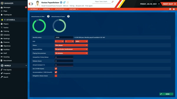 Игра Pro Basketball Manager 2022, скриншот