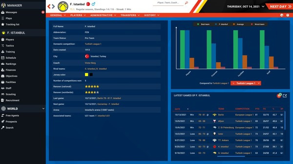 Игра Pro Basketball Manager 2022, скриншот
