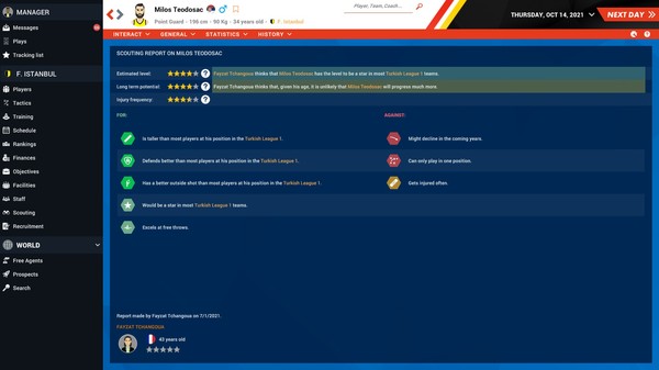 Игра Pro Basketball Manager 2022, скриншот