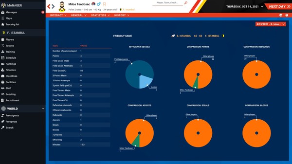 Игра Pro Basketball Manager 2022, скриншот
