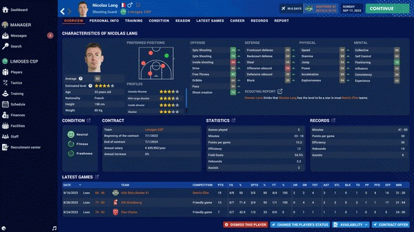 Игра Pro Basketball Manager 2024, скриншот