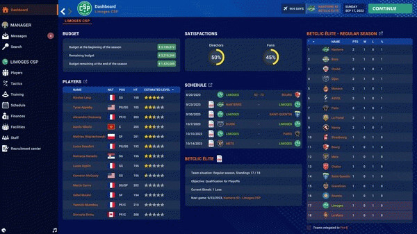 Игра Pro Basketball Manager 2024, скриншот