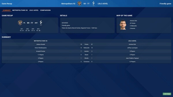 Игра Pro Basketball Manager 2024, скриншот