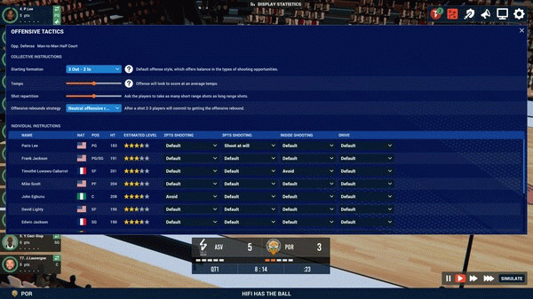 Игра Pro Basketball Manager 2024, скриншот