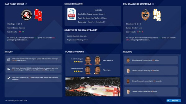 Игра Pro Basketball Manager 2025, скриншот