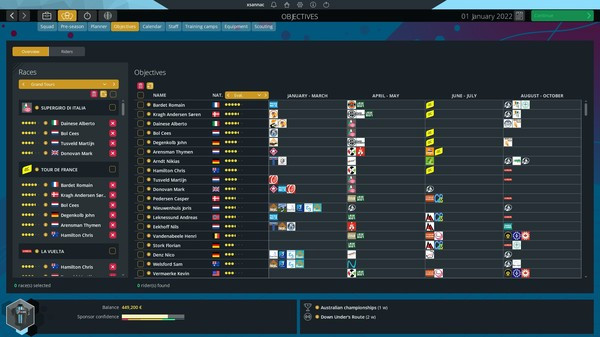 Игра Pro Cycling Manager 2022, скриншот