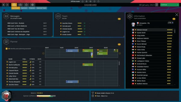 Игра Pro Cycling Manager 2023, скриншот